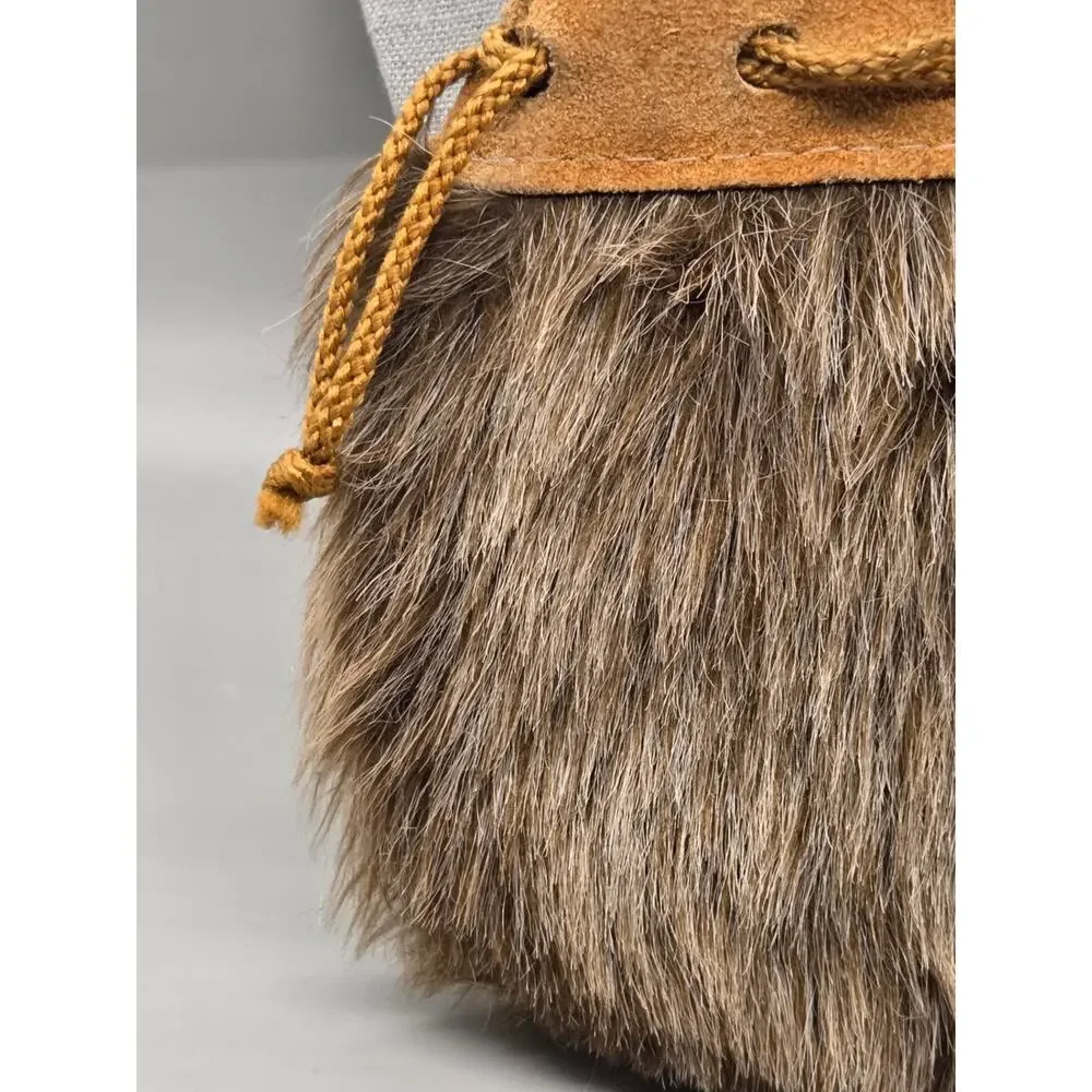 Vintage Native American Coyote Fur Medicine Bag 5.5